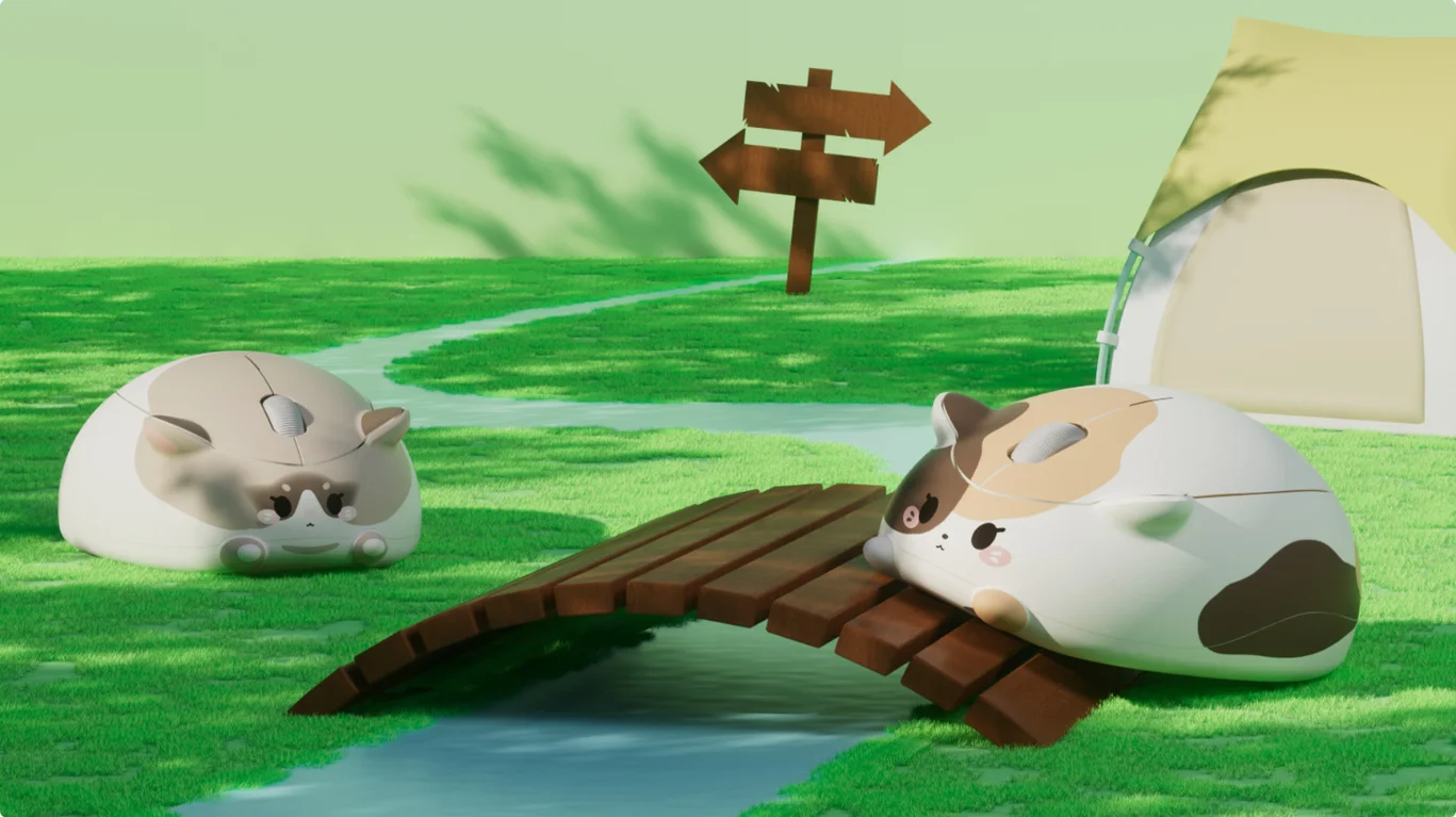 Chuột không dây AKKO Cat Theme Mouse – Calico
