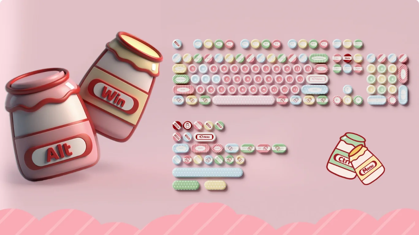 Nút bàn phím Akko BottleCap Keycaps – Classic