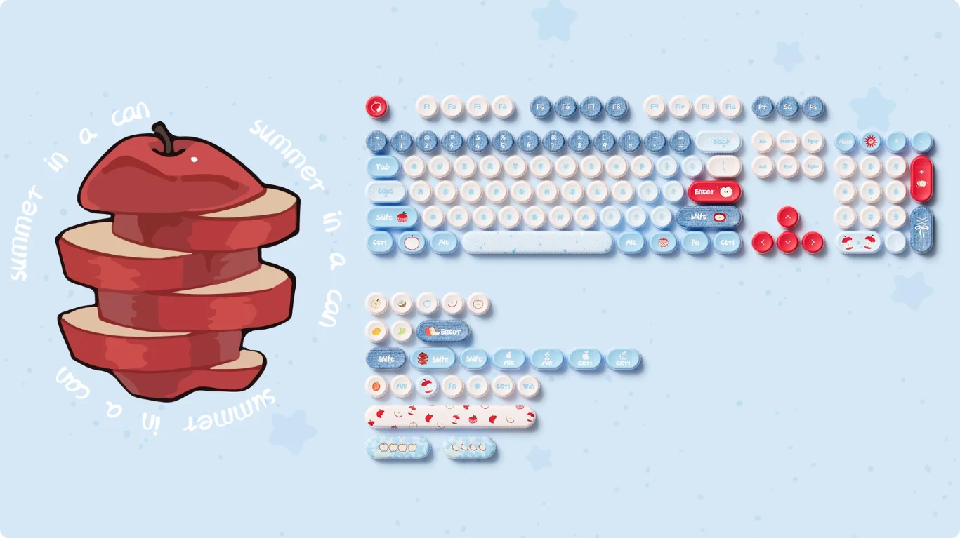 Nút bàn phím Akko BottleCap Keycaps – Apple Wave