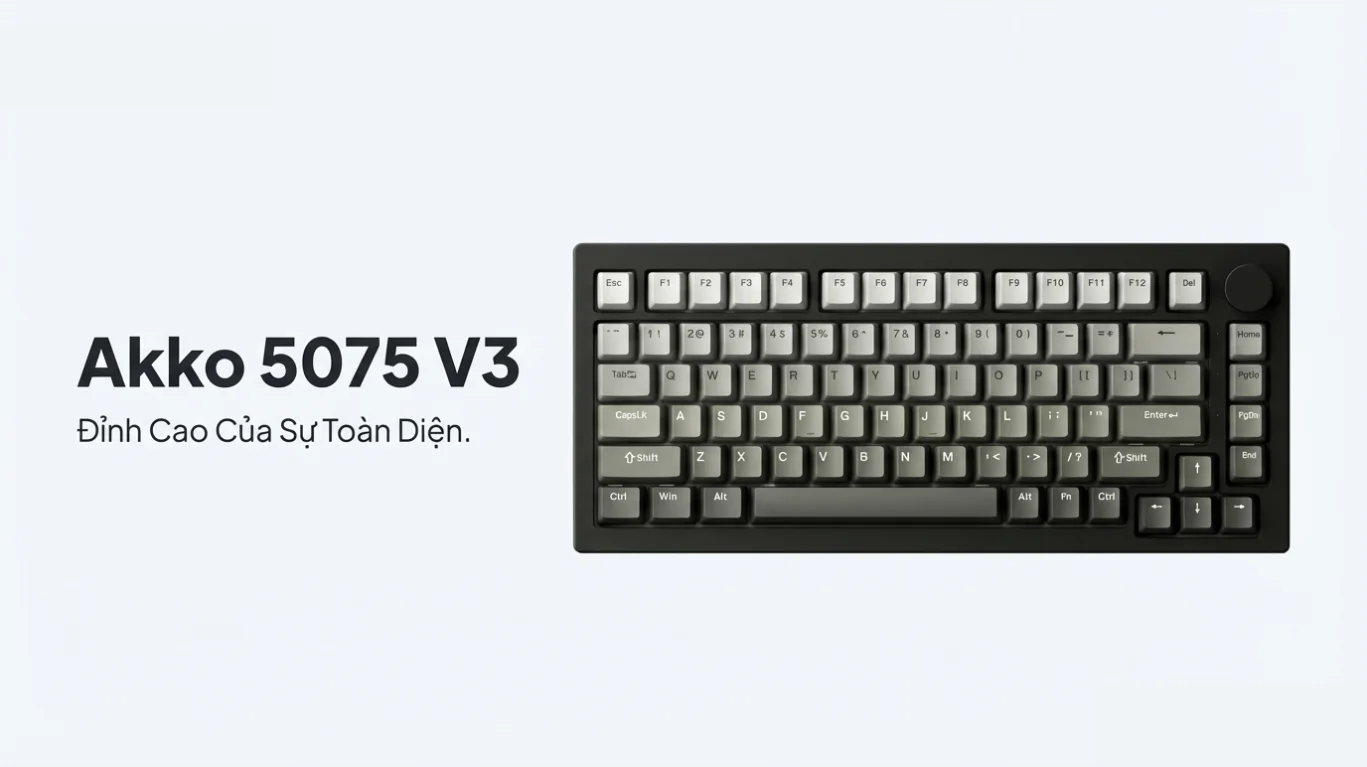 Bàn phím cơ AKKO 5075 V3 Black&Gray Gradient