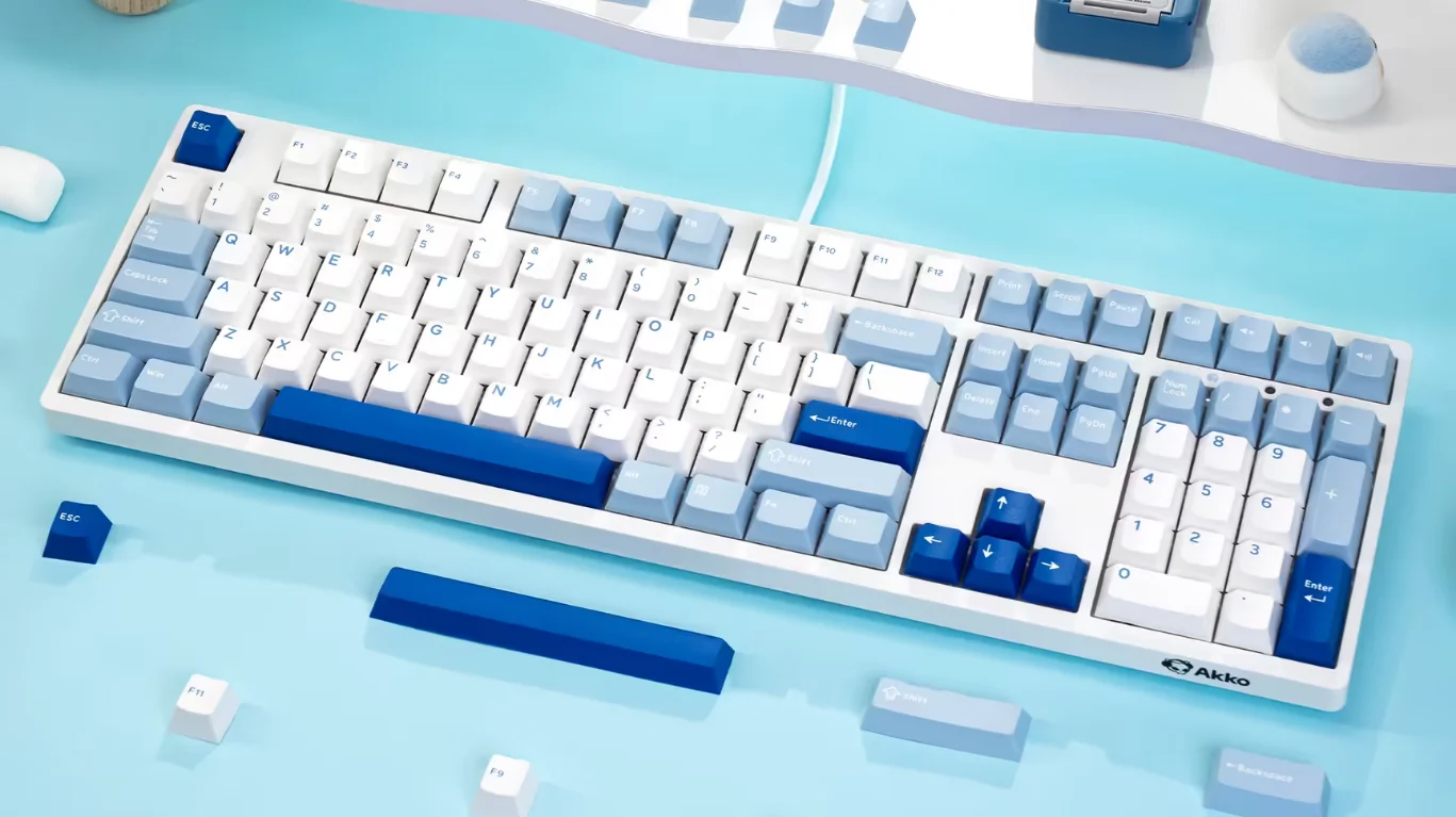 Bàn phím AKKO 3108RF V3 Glacier (Hotswap/USB Type-C/Wireless/No Led)
