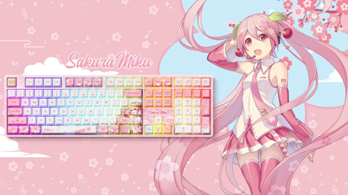Bàn phím cơ AKKO 5108B Plus Sakura Miku Akko Piano Pro Switch