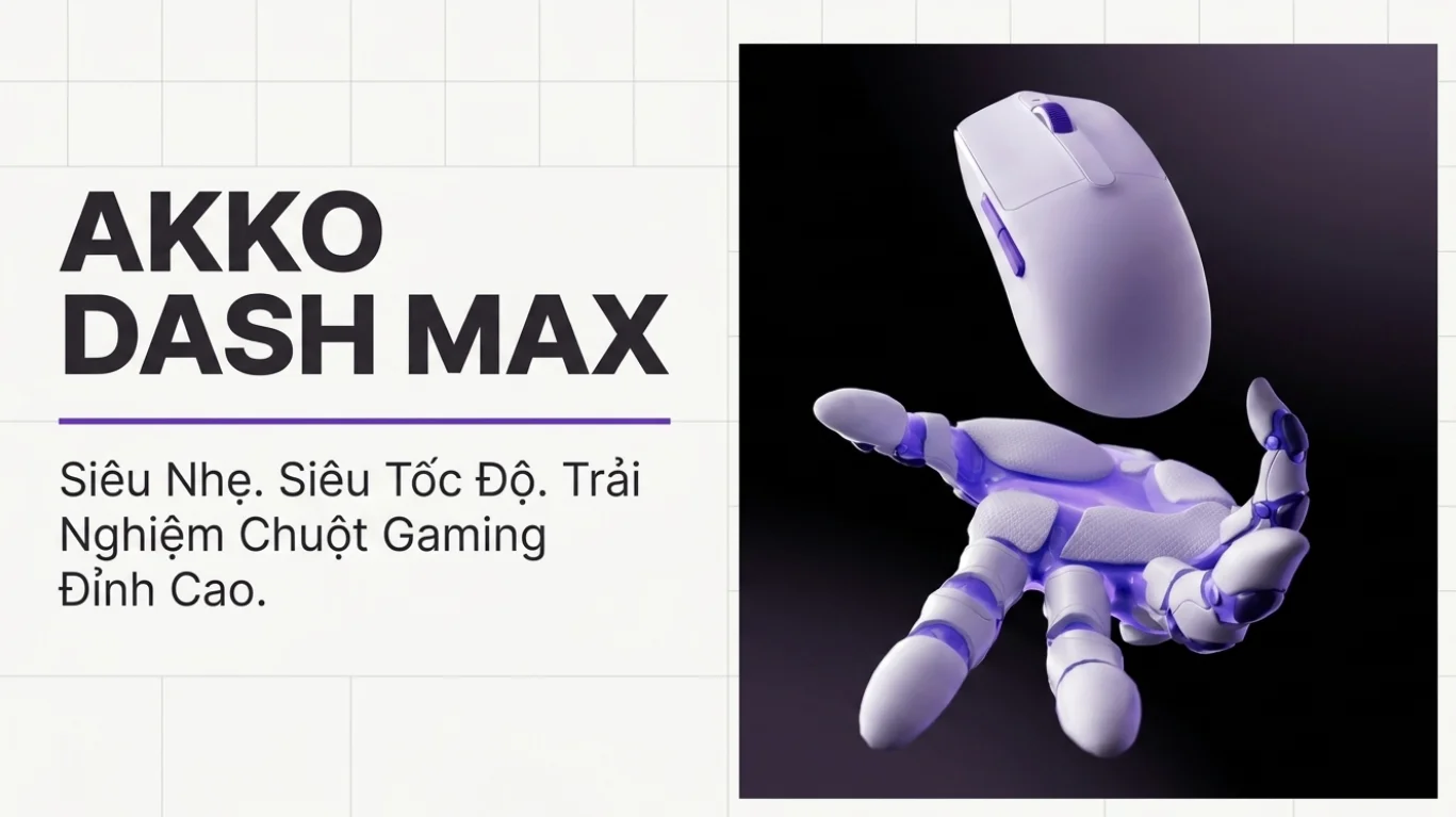Chuột Không dây Gaming Akko Dash V9 Max Black