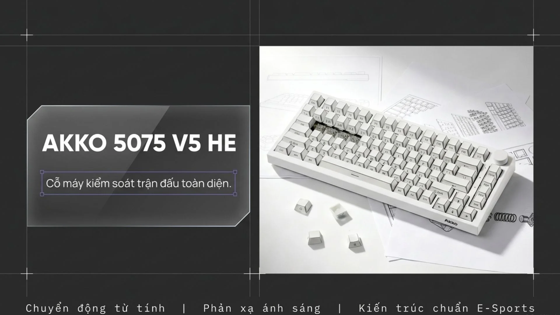 Bàn phím cơ AKKO 5075 V5 HE Comic – White
