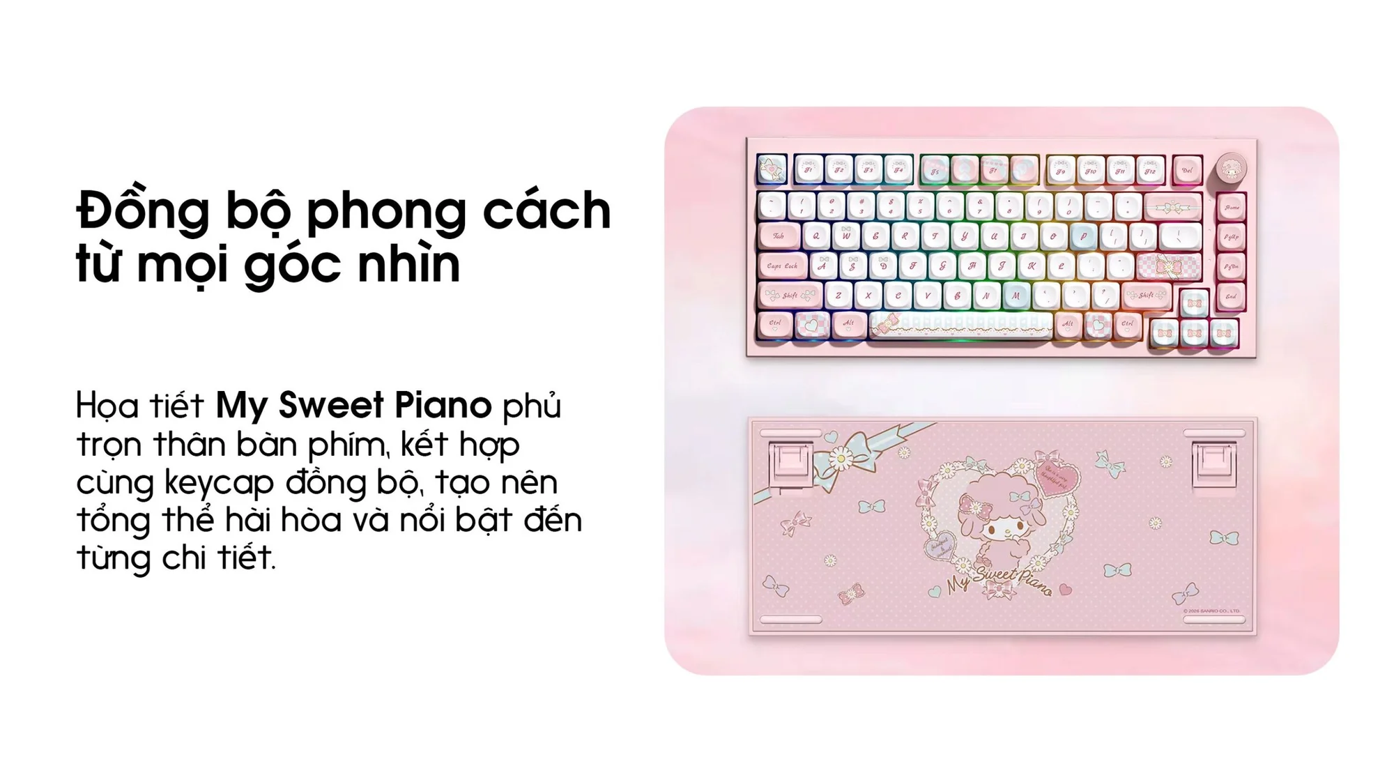 Bàn phím cơ AKKO 5075 V5 Piano Sweet