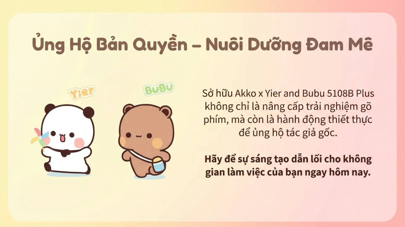 Bàn phím AKKO 5108B Plus Yier and Bubu yellow