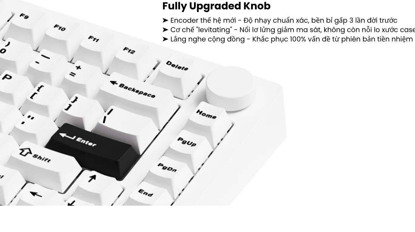 Bàn phím cơ MonsGeek M1 V5 Black on white Mirror Switch