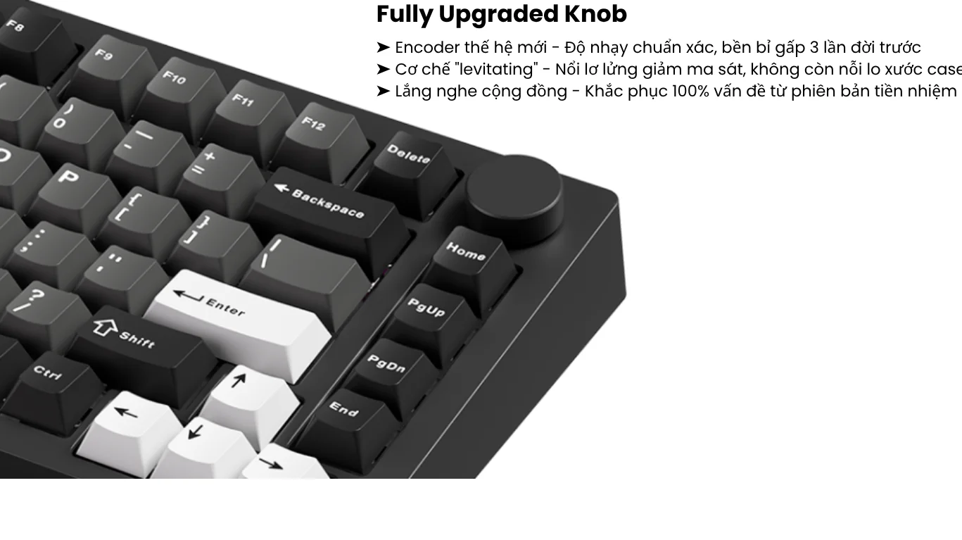 Bàn phím cơ MonsGeek M1 V5 Black&Silver Mirror Switch