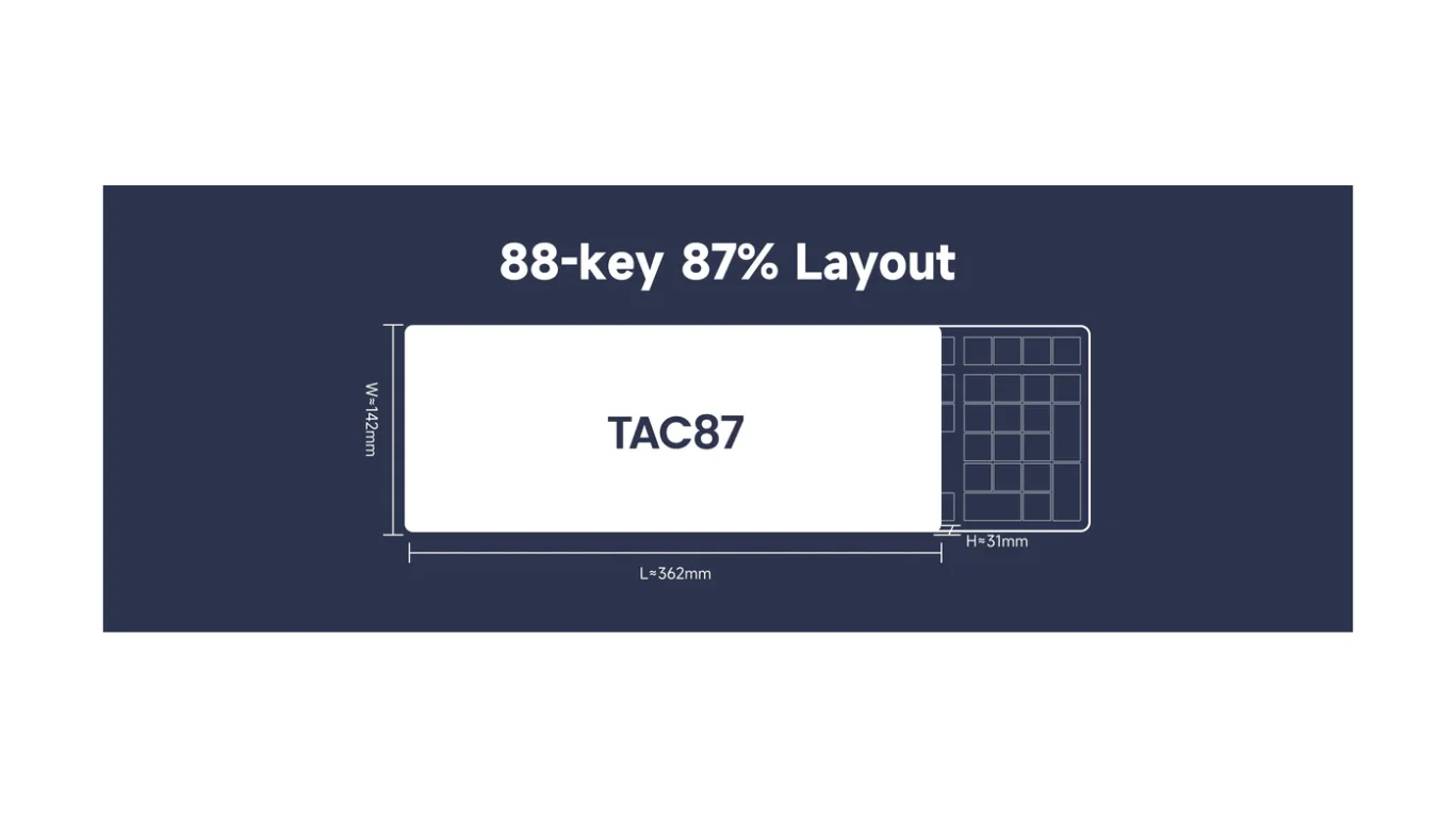 Bàn phím cơ AKKO TAC87 Horizon Mirror Switch - 3 Mode