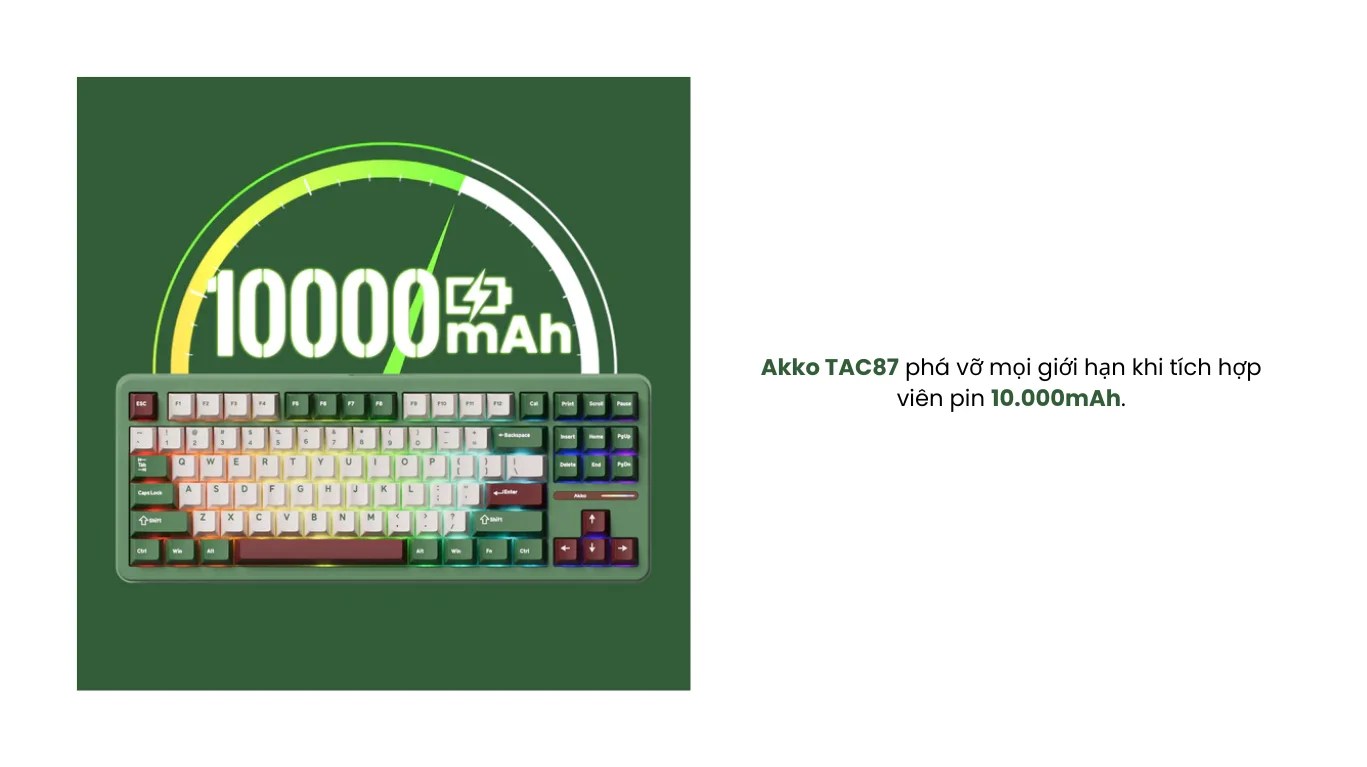 Bàn phím cơ AKKO TAC87 Red Bean Stellar Rose Switch - 3 Mode