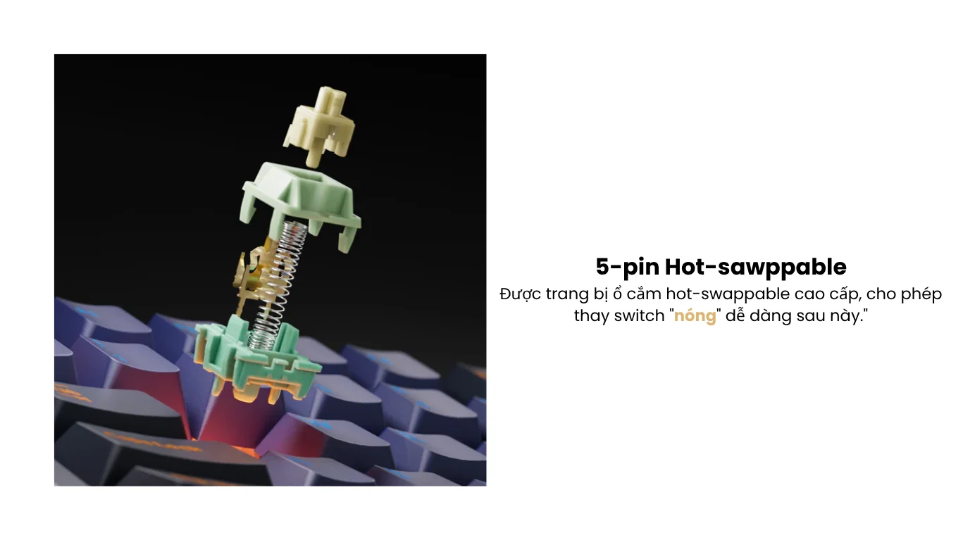 Bàn phím cơ AKKO TAC87 Horizon Mirror Switch - 3 Mode