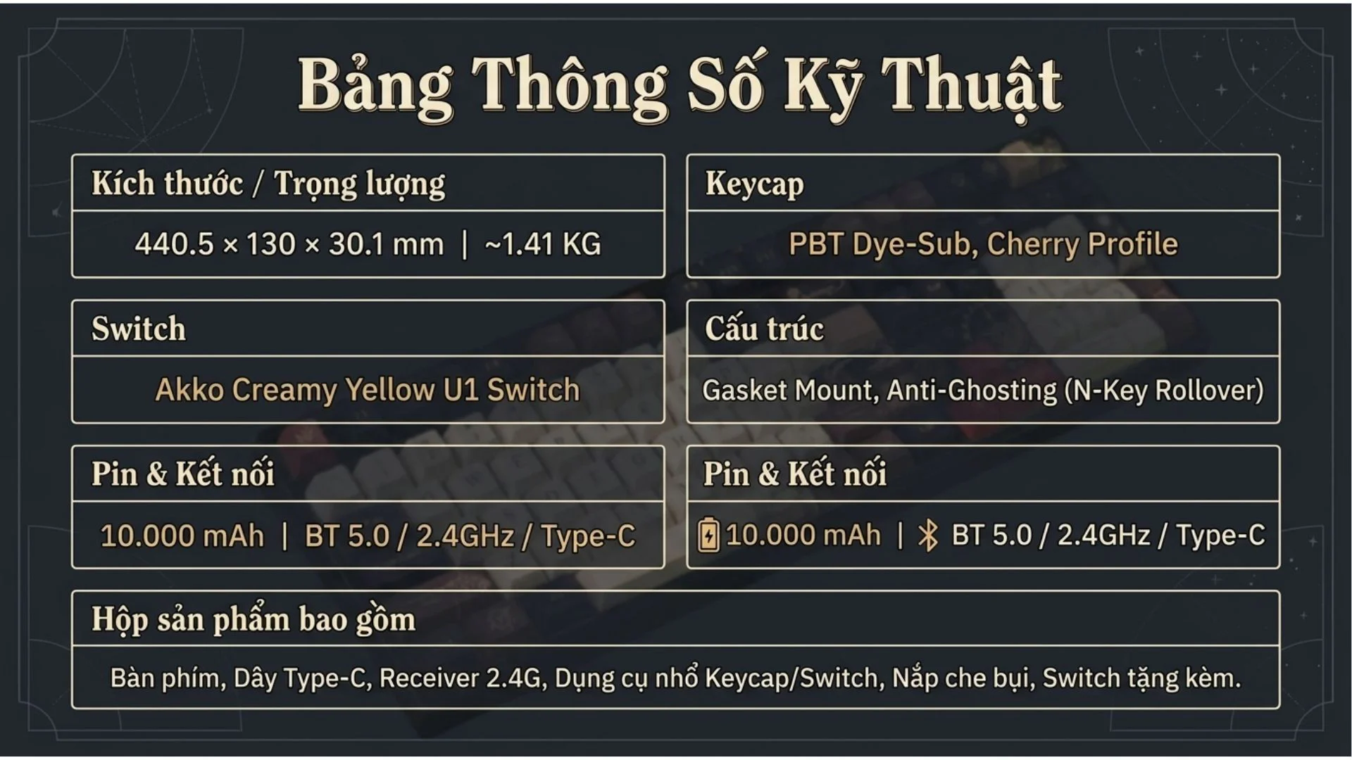 Bàn phím cơ AKKO 5108 V5 Lord of the Mysteries