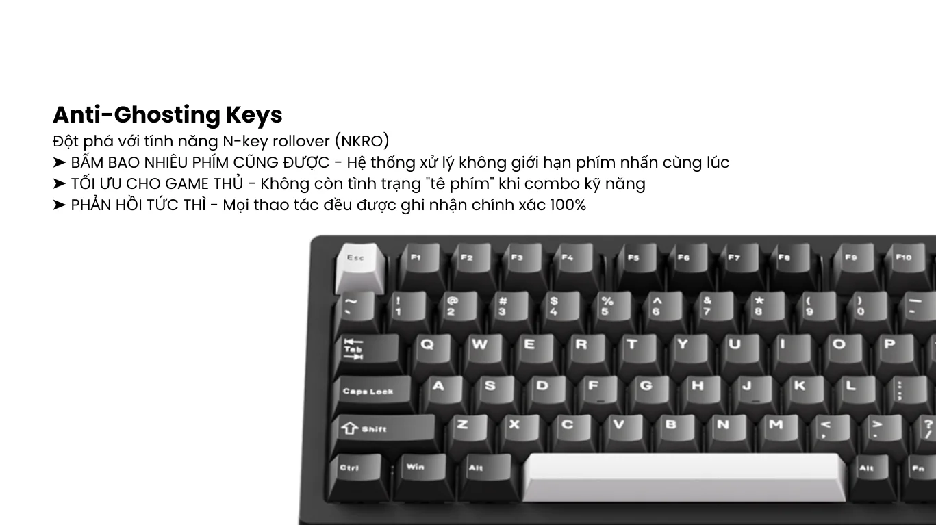 Bàn phím cơ MonsGeek M1 V5 Black&Silver Mirror Switch