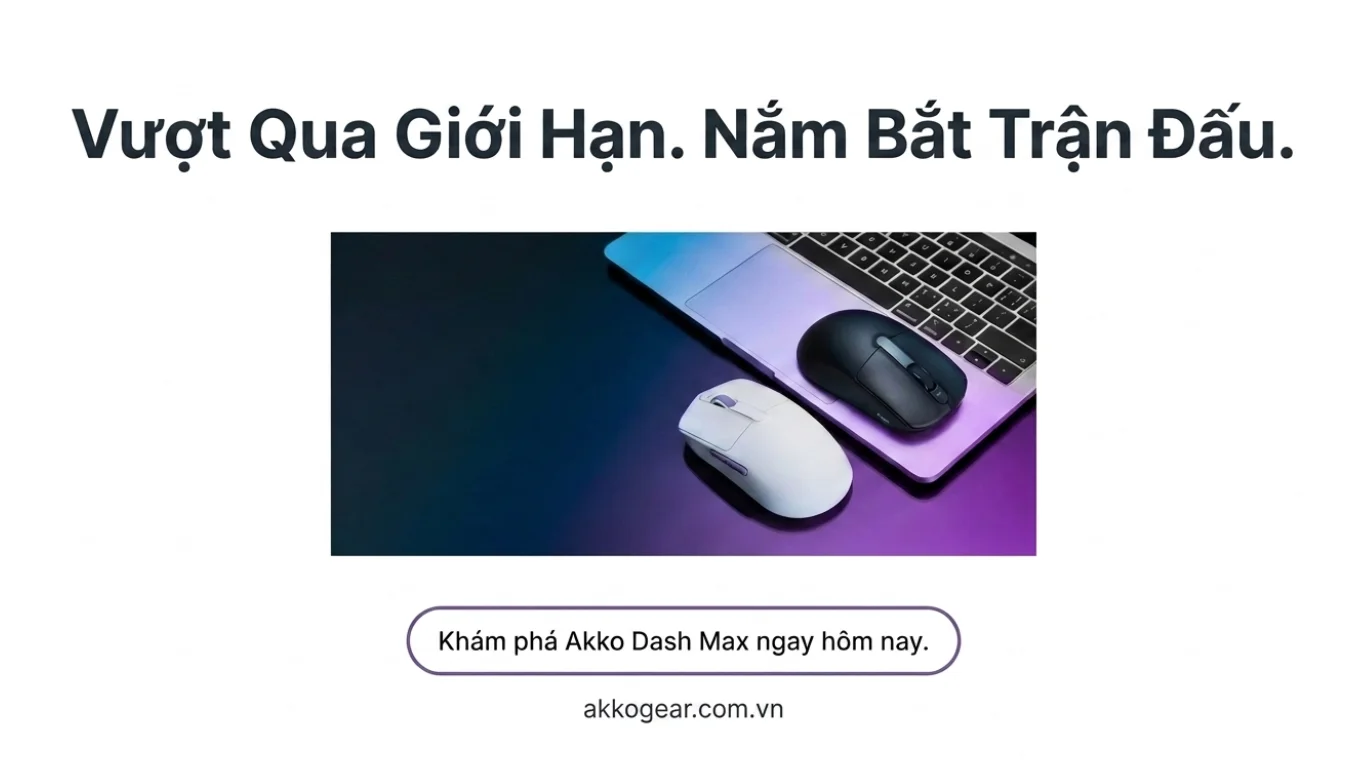 Chuột Không dây Gaming Akko Dash V9 Max Black