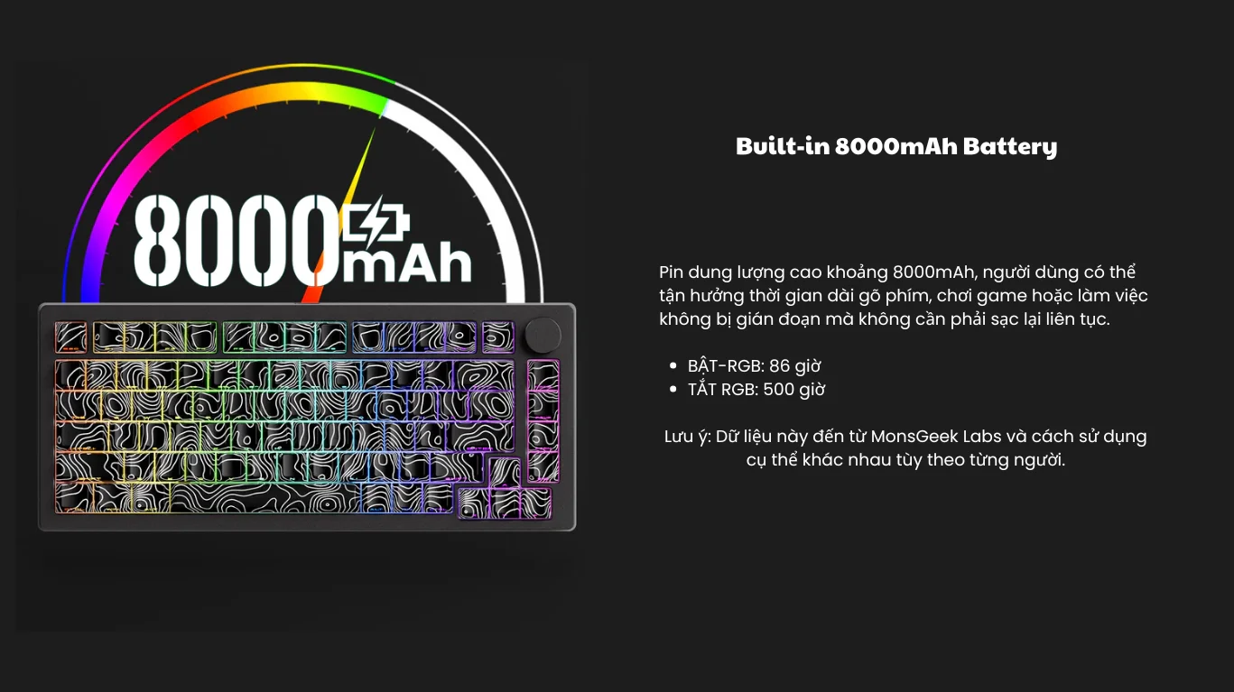 Bàn phím MonsGeek M1 V5-SP Contour Black (RGB/Aluminum/Akko V3 Piano Pro)