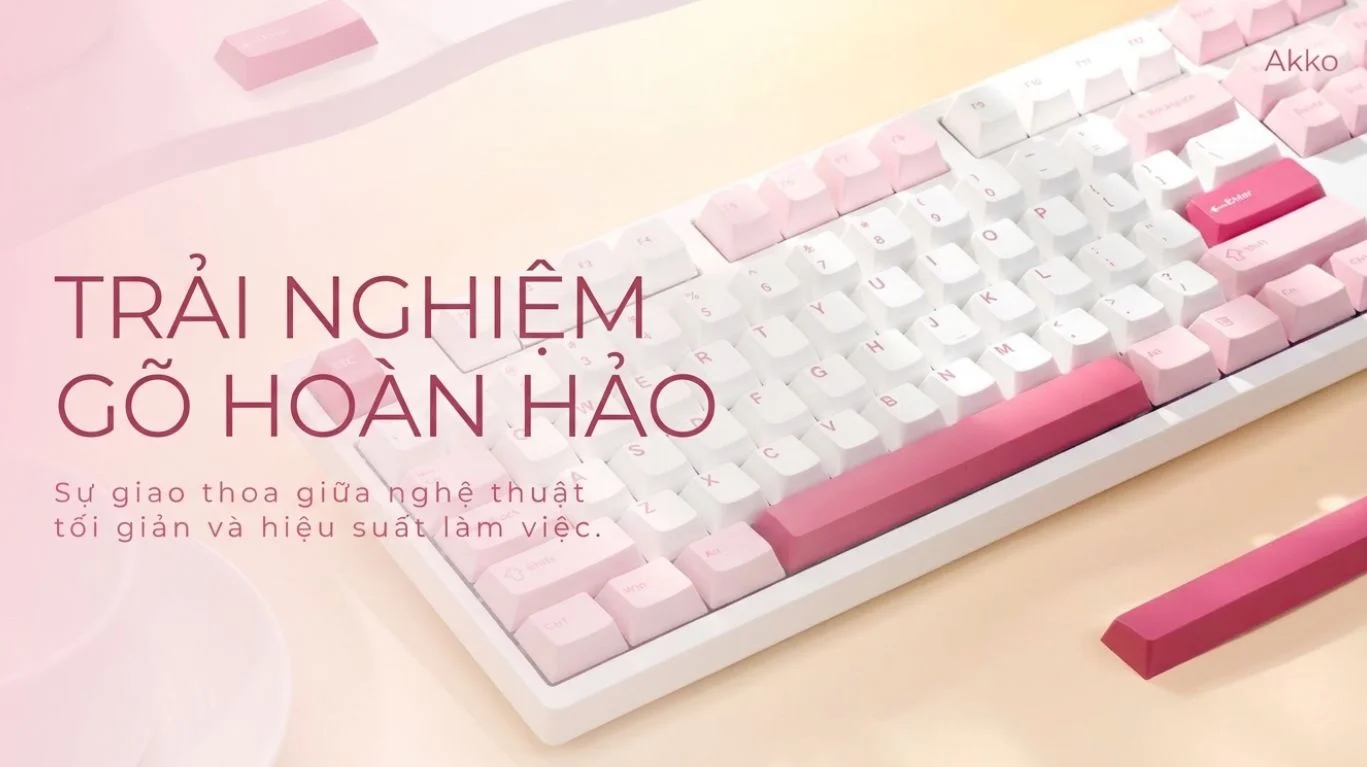 Bàn phím cơ AKKO 3108RF V3 Prunus Lannesiana (2.4GHz / USB Type-C, No LED, No Hotswap)