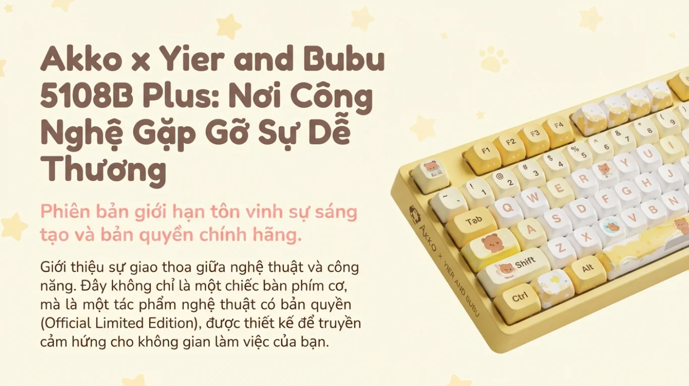 Bàn phím AKKO 5108B Plus Yier and Bubu yellow
