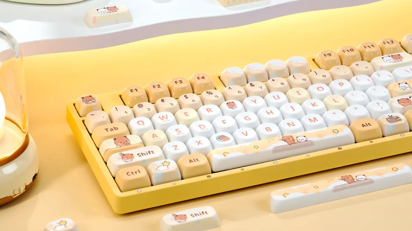 Bàn phím AKKO 3108RF V3 Yier and Bubu yellow (Hotswap/USB Type-C/Wireless/No Led)