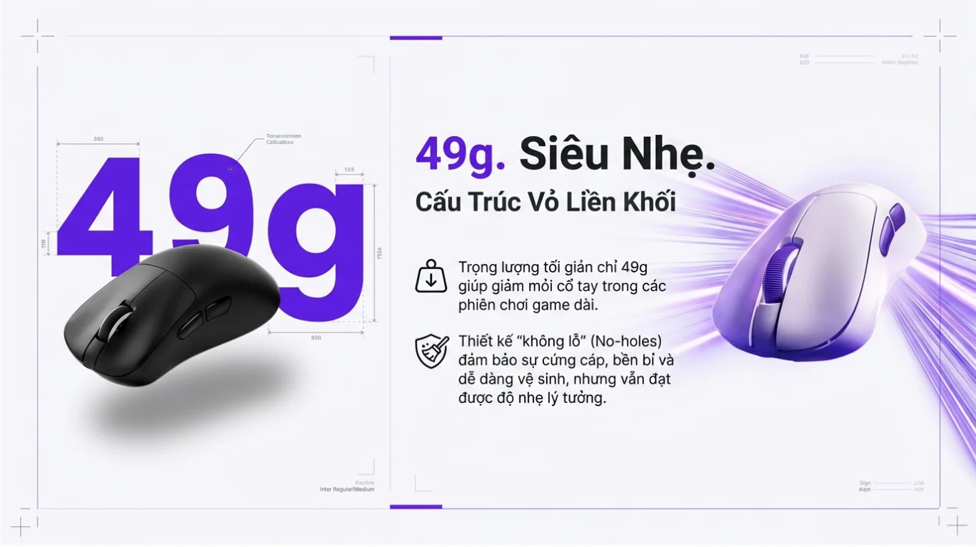 Chuột Không dây Gaming Akko Nest Tri-mode Black