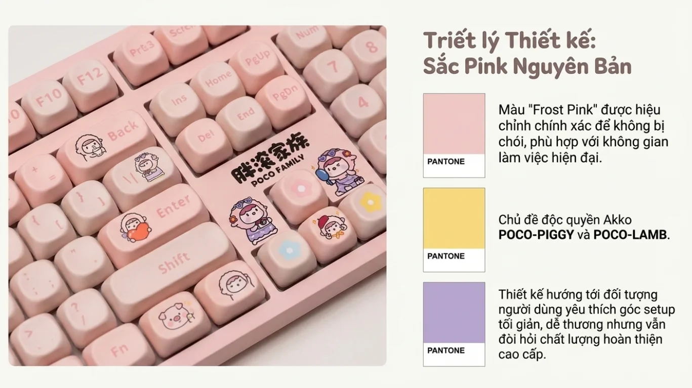 Bàn phím AKKO 3108RF V3 POCO LAMB (Hotswap/USB Type-C/Wireless/No Led)
