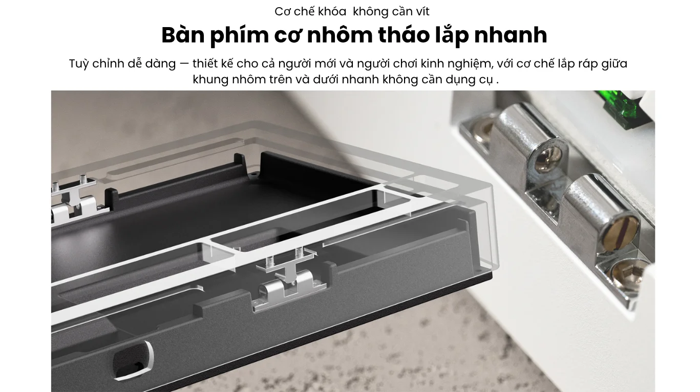 Bàn phím cơ MonsGeek M1 V5 Black on white Mirror Switch