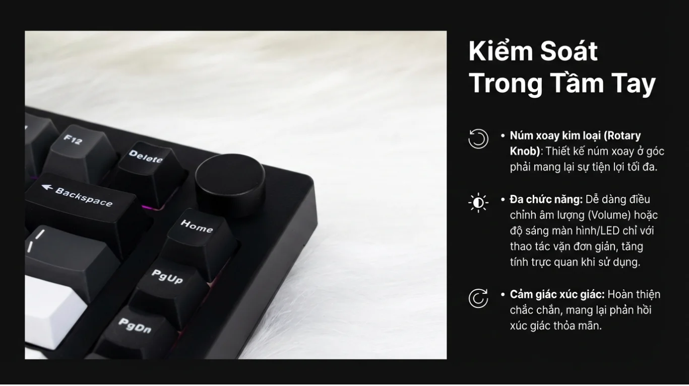 Bàn phím cơ AKKO 5075S Black&Silver (Hotswap/Led RGB/USB Type-C)