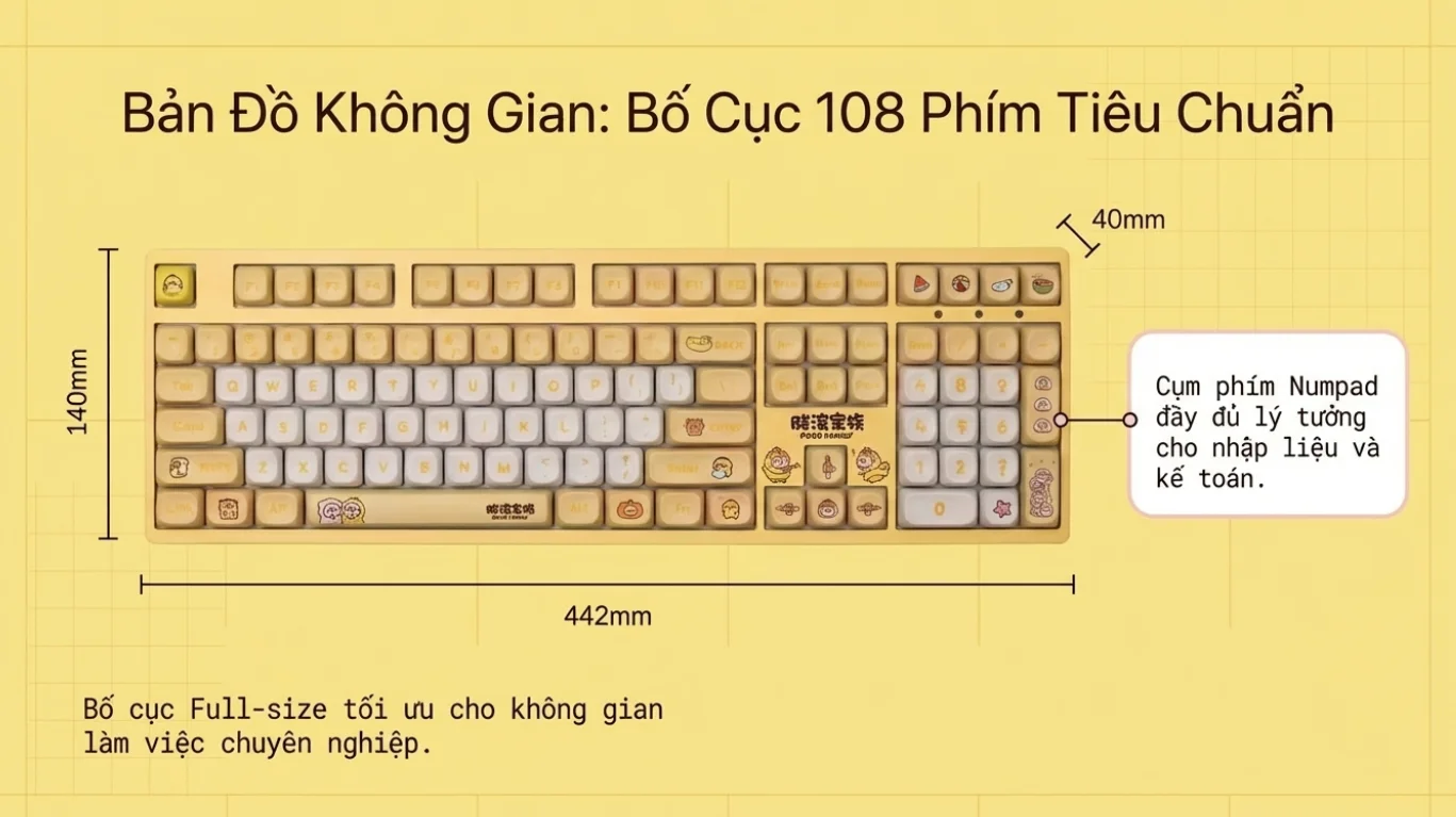 Bàn phím AKKO 3108RF V3 POCO DUCK (Hotswap/USB Type-C/Wireless/No Led)