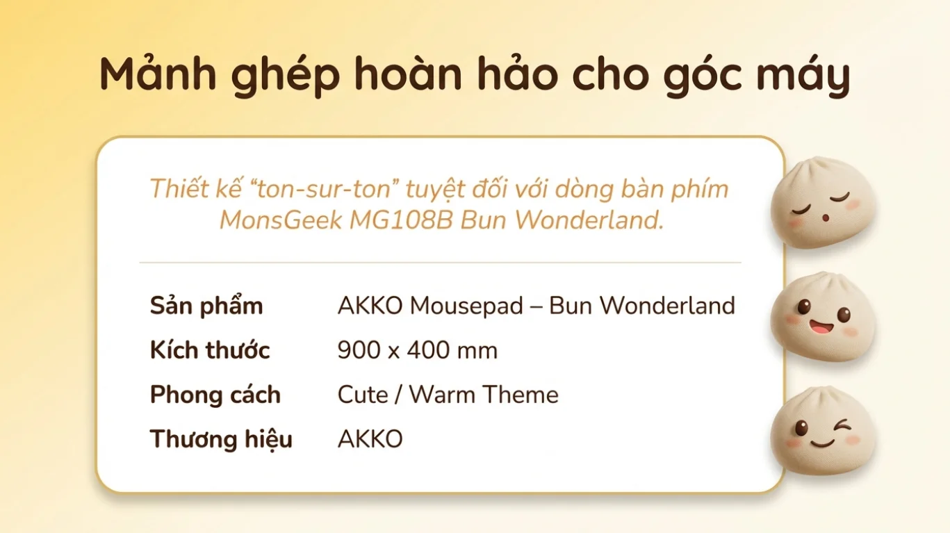 Bàn di AKKO Bun Wonderland
