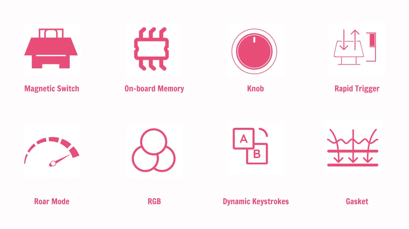 Tặng kèm dây cáp - Bàn phím AKKO MOD007B-HE PC Tokyo Sakura Pink Magnetic Switch