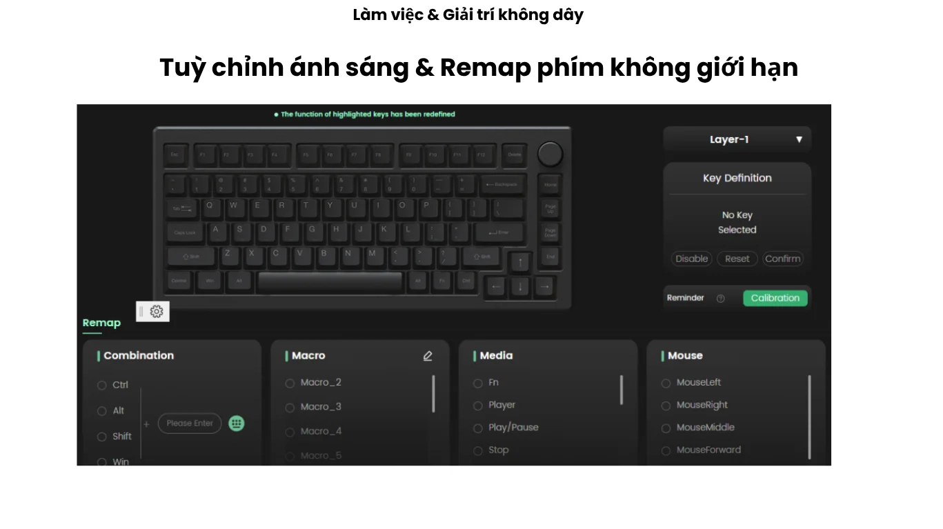 Bàn phím cơ MonsGeek M1 V5 Black&Silver Mirror Switch
