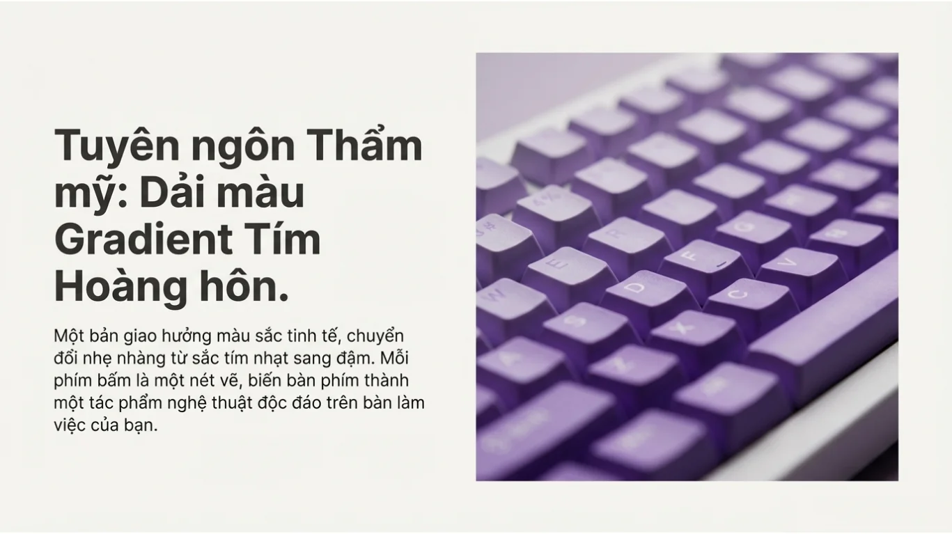 Bàn phím cơ AKKO 5075 V3 White&Purple Gradient