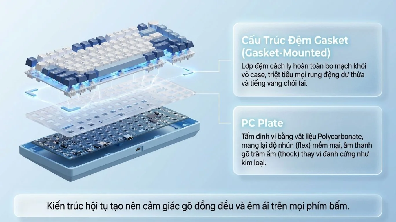 Bàn phím cơ AKKO 5075 V3 Glacier