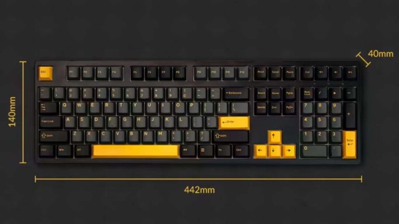 Bàn phím AKKO 3108RF V3 Black & Gold (Hotswap/USB Type-C/Wireless/No Led)