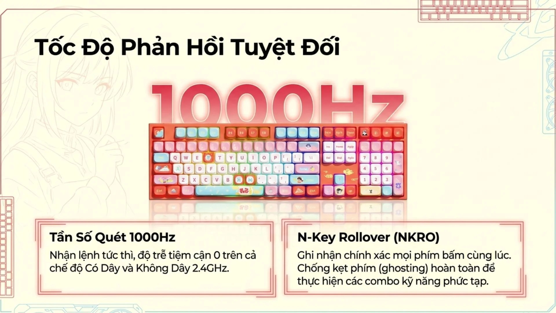 Bàn phím cơ AKKO 5108 V5 Ranma ½