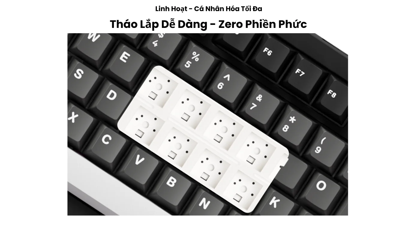 Bàn phím cơ MonsGeek M1 V5 Black&Silver Mirror Switch
