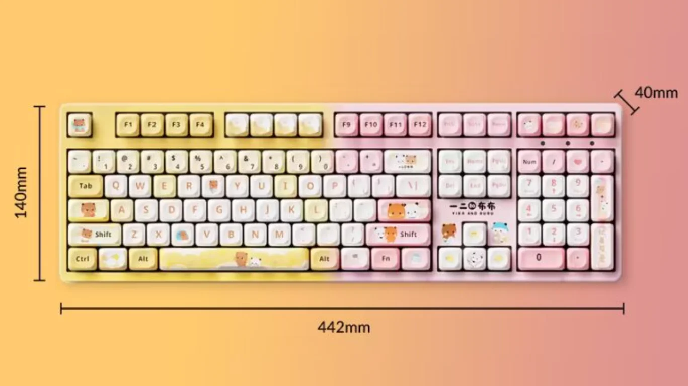 Bàn phím AKKO 3108 V3 Yier and Bubu Pink (Hotswap/USB Type-C/White Led)