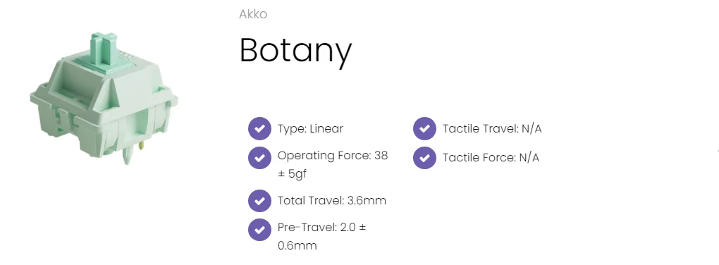 AKKO Switch Botany ( 5 pin / 45 switch)