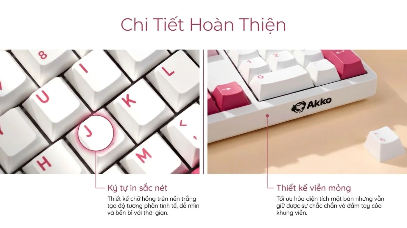 Bàn phím cơ AKKO 3108RF V3 Prunus Lannesiana (2.4GHz / USB Type-C, No LED, No Hotswap)