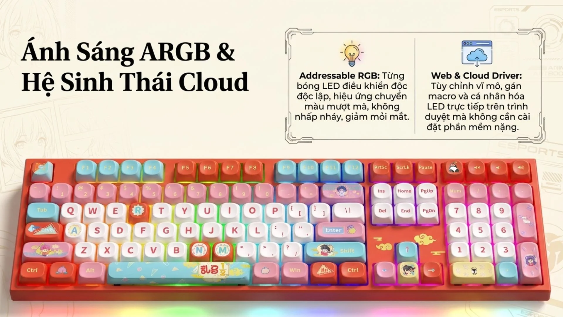 Bàn phím cơ AKKO 5108 V5 Ranma ½