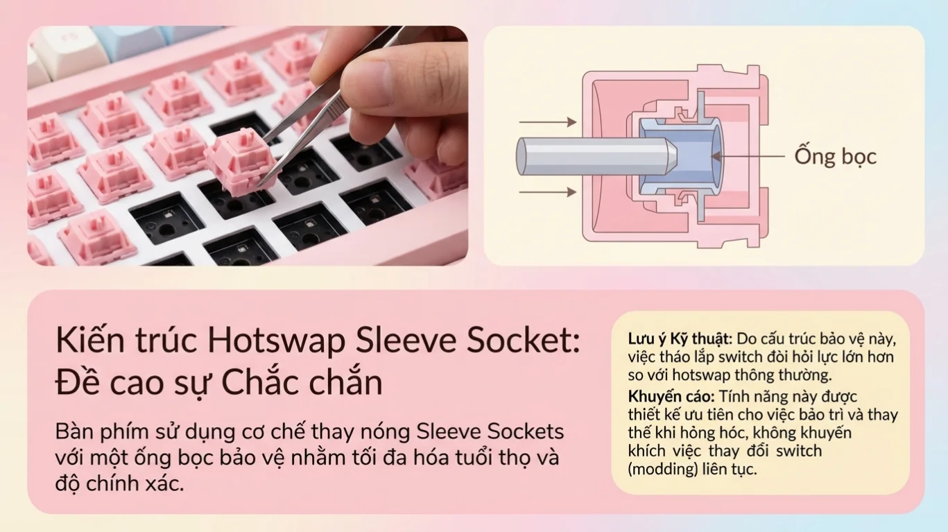 Bàn phím AKKO 3108RF V3 Piano Sweet (Hotswap/USB Type-C/Wireless/No Led)