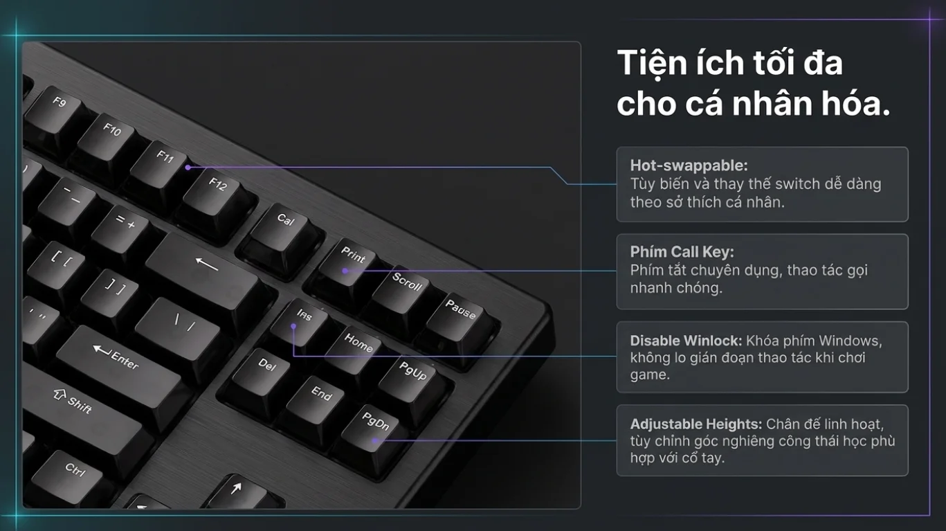 Bàn phím AKKO 5087 V3 Transparent (Bluetooth5.0/2.4GHz/USB Type-C/Hotswap/Akko V3 Piano Pro)