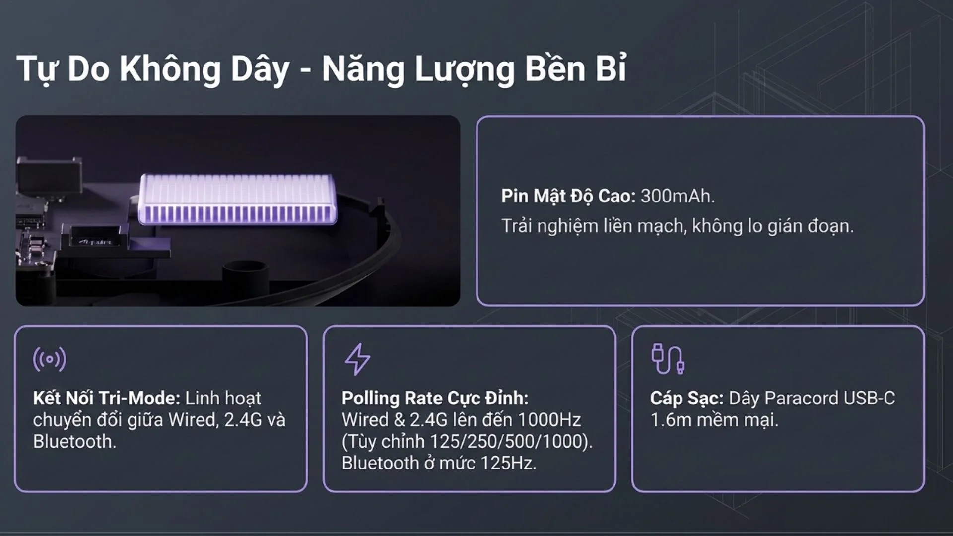 Chuột Không dây Gaming Akko Dash Pro Black