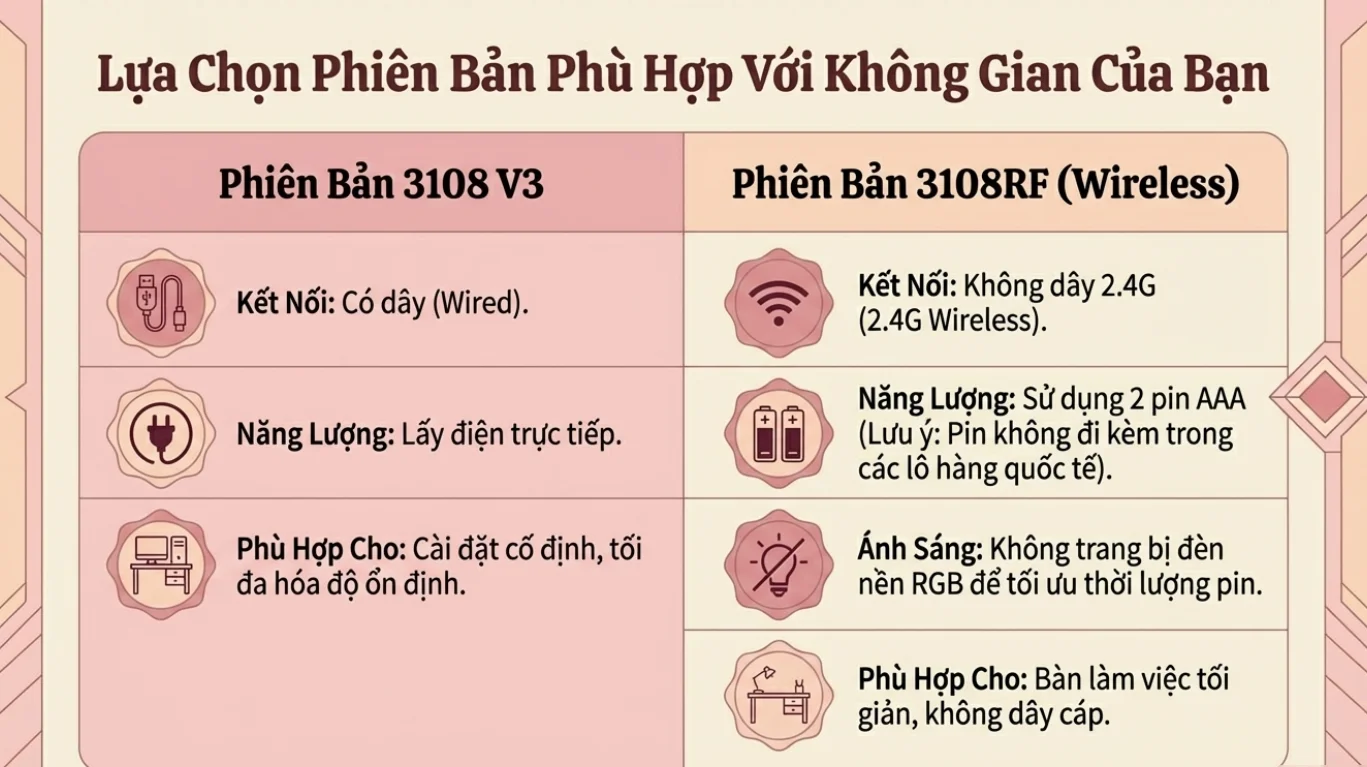 Bàn phím AKKO 3108RF V3 POCO PIGGY (Hotswap/USB Type-C/Wireless/No Led)