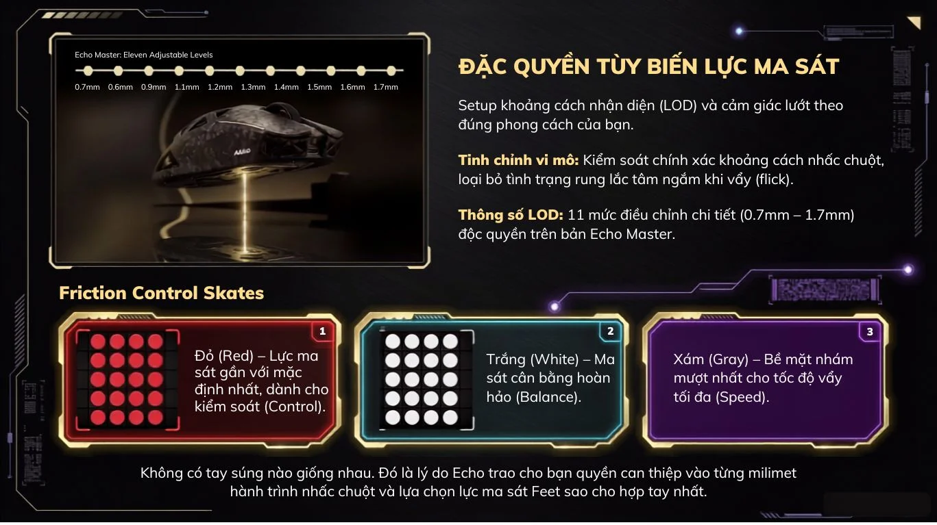 Chuột Không dây Gaming Akko Echo TAN8 Master Silver