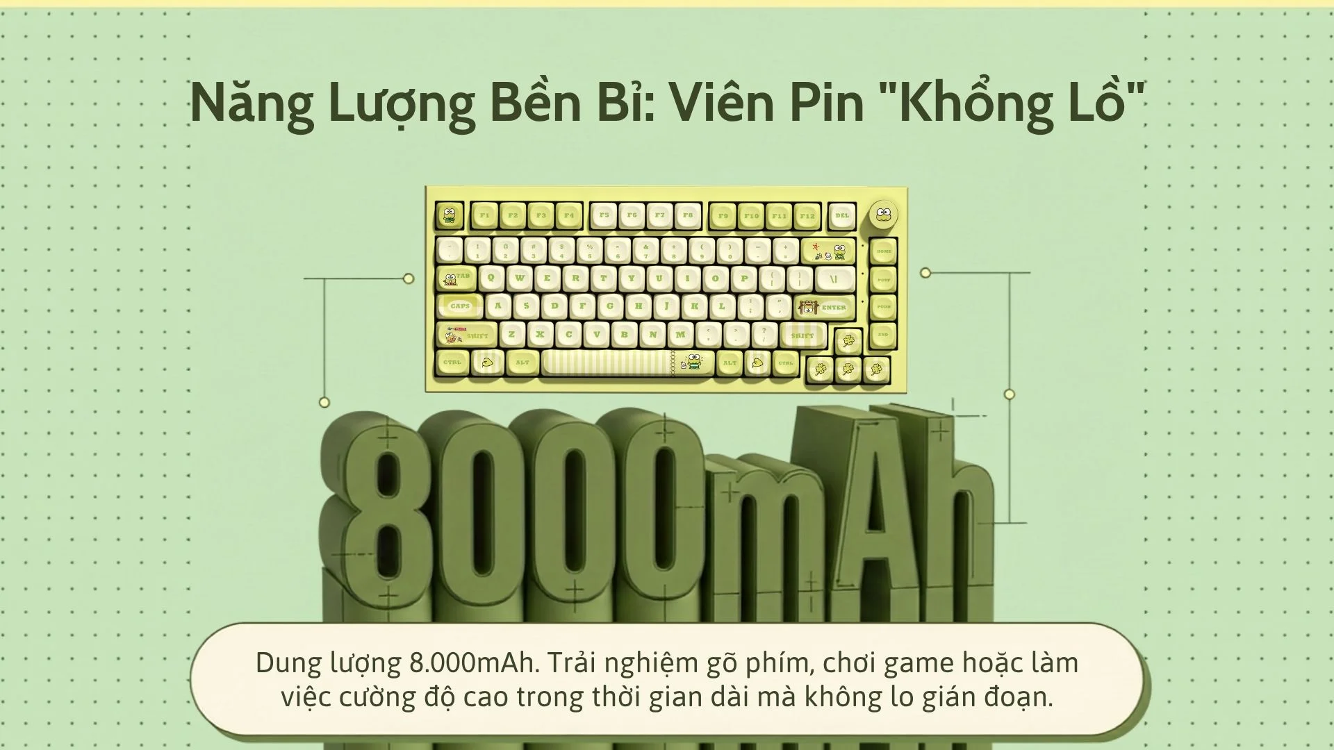 Bàn phím cơ AKKO 5075 V5 KeroKero Keroppi