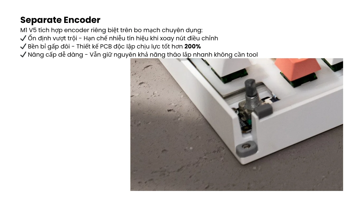 Bàn phím cơ MonsGeek M1 V5 Black on white Mirror Switch