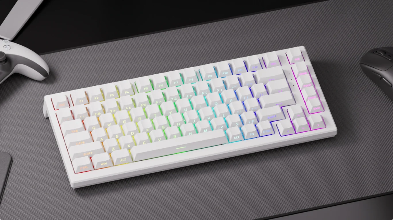 Bàn phím cơ AKKO TAC75 White HE Astrolink Magnetic Switch