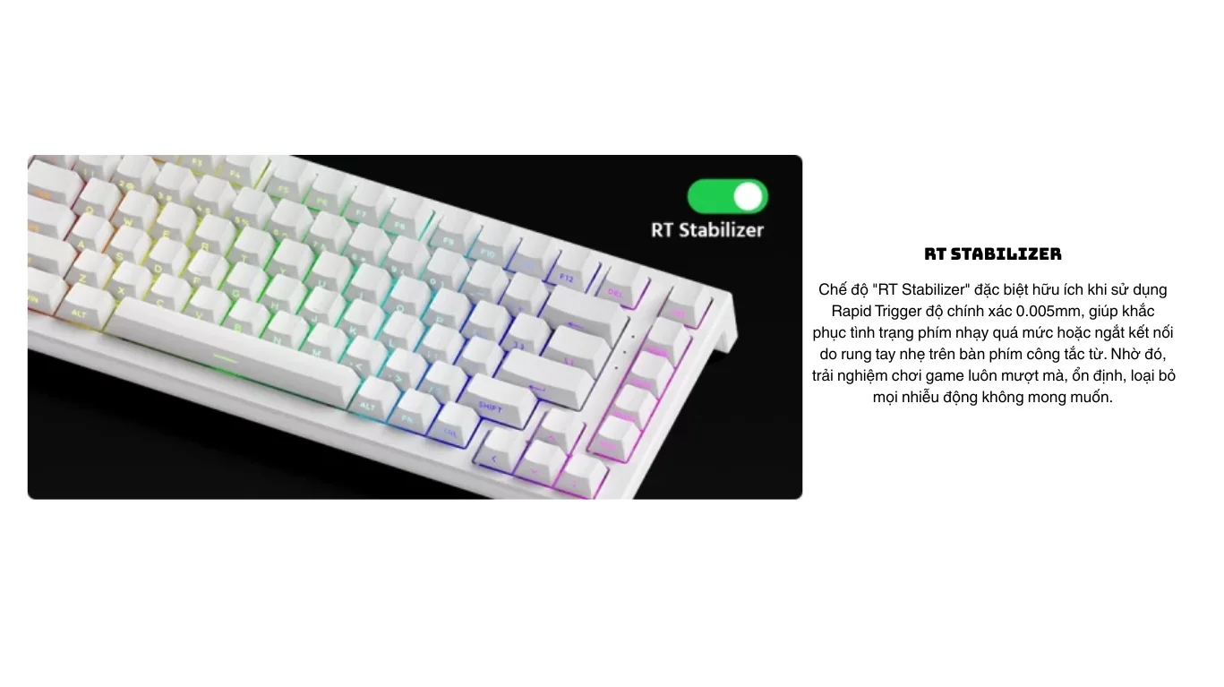 Bàn phím cơ AKKO TAC75 White HE Astrolink Magnetic Switch