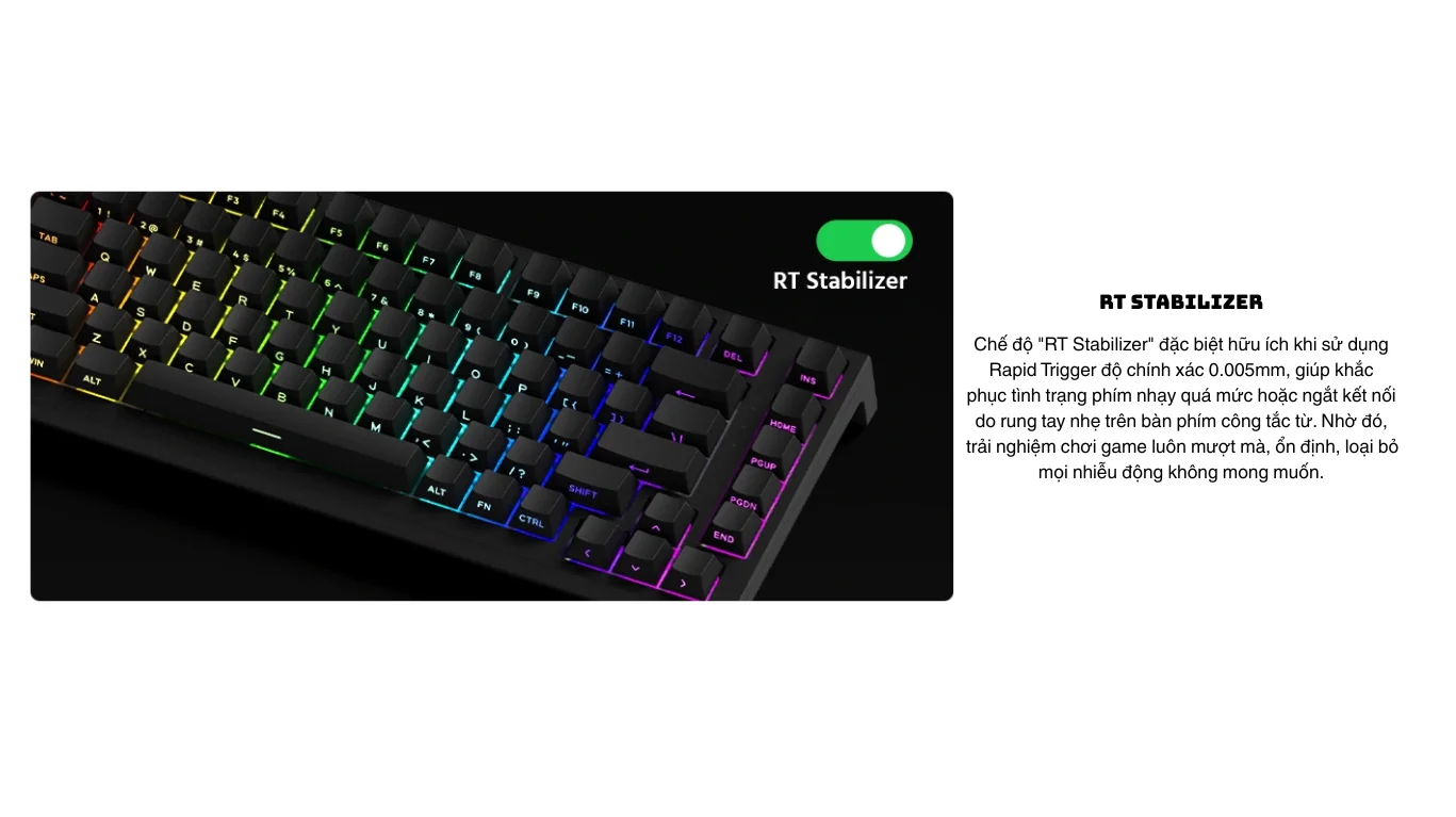 Bàn phím cơ AKKO TAC75 Black HE Astrolink Magnetic Switch