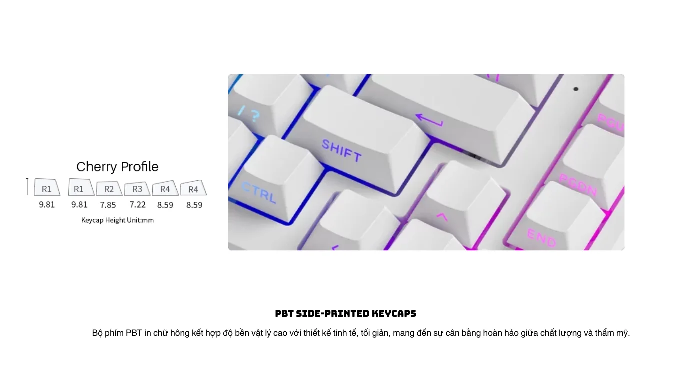 Bàn phím cơ AKKO TAC75 White HE Astrolink Magnetic Switch